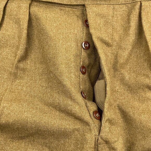 Carter Smith Co‎ Pants 11 Brown Cargo Wool Austrailian 1951 Military Deadstock - Picture 8 of 14